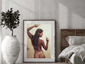 Sammmnextdoor fine art nude photographed in Tulum, featuring intricate tattoos and bold elegance, crafted on Hahnemühle German Etching paper.