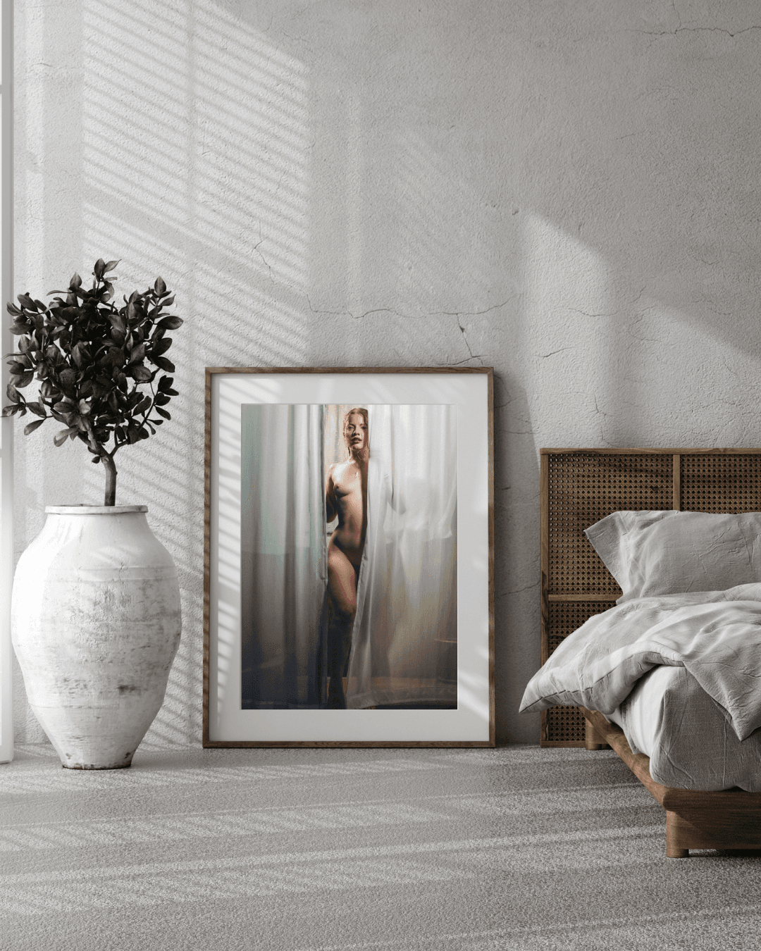 Amy in Tulum, a fine art nude print showcasing elegance and natural beauty, crafted on sustainable bamboo fine art paper for warm tones and timeless appeal.