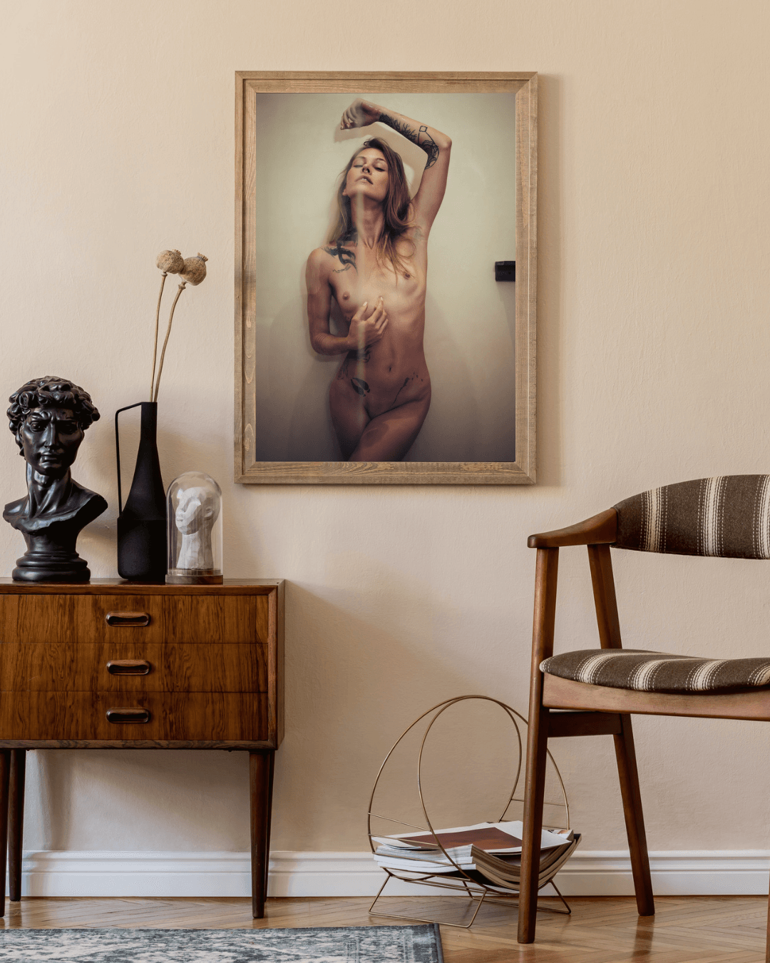 Limited-edition fine art nude Tulum portrait of Sammmnextdoor, printed on textured Hahnemühle German Etching paper for rich color and depth.