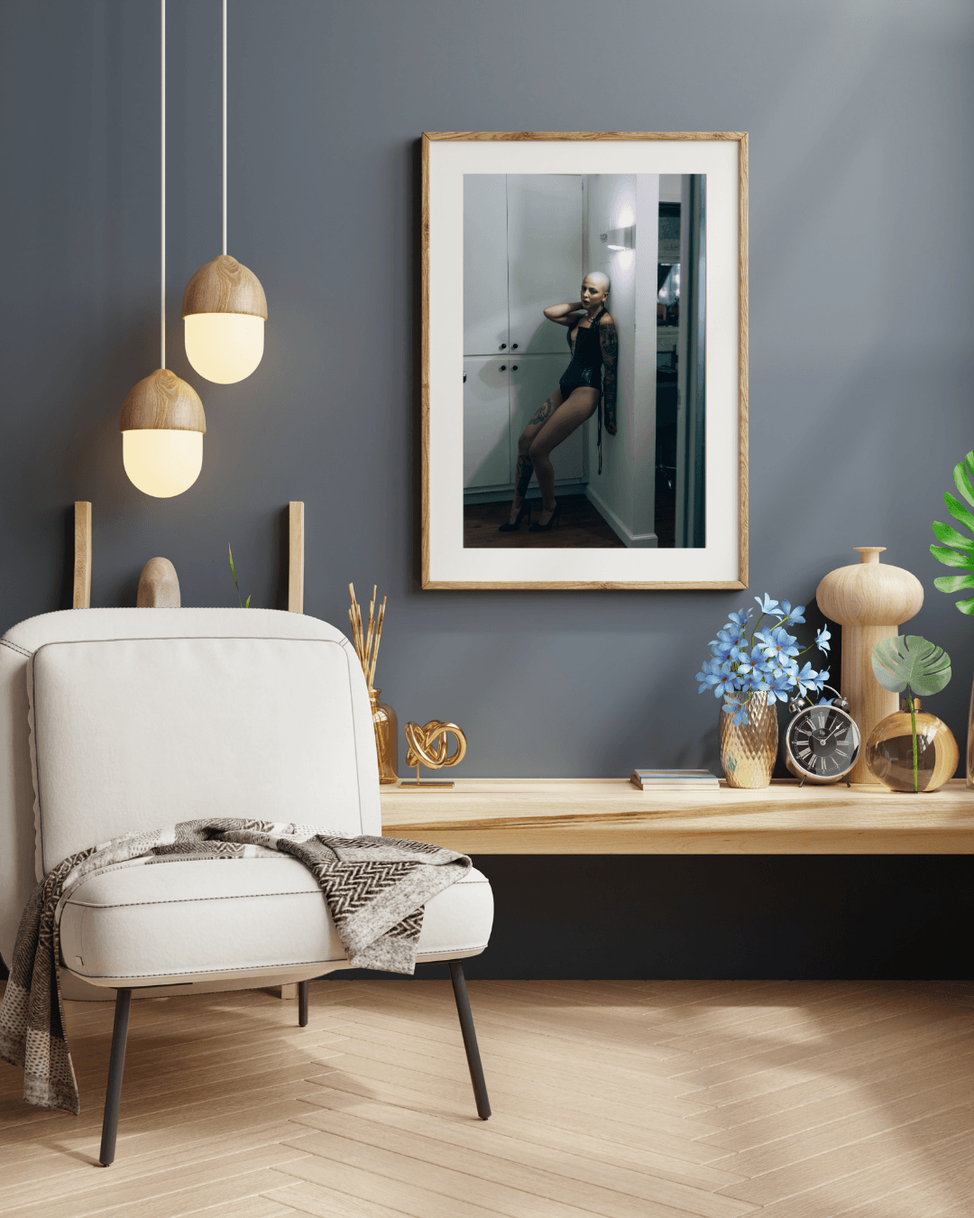 Limited-edition fine art nude of Madam Sophie in a bold, moody composition, available on Hahnemühle Bamboo paper.