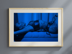 Limited-edition fine art photography of Lee Von Lux, blending sensuality and artistry with muted blacks on luxurious Photorag paper.