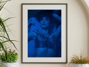 Lee Von Lux fine art print Atlanta with a moody blue aesthetic.