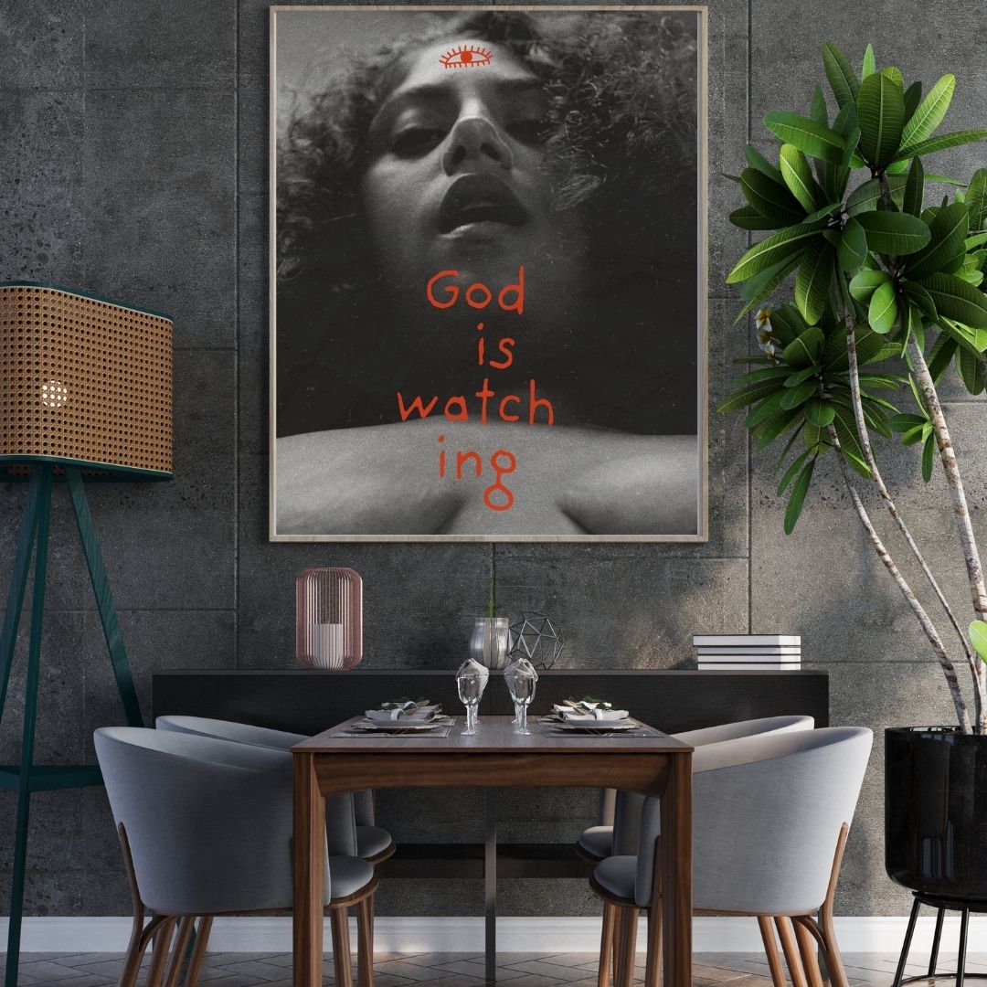 ROOM//NOIR 006: God Is Watching | Conceptual Photography Poster