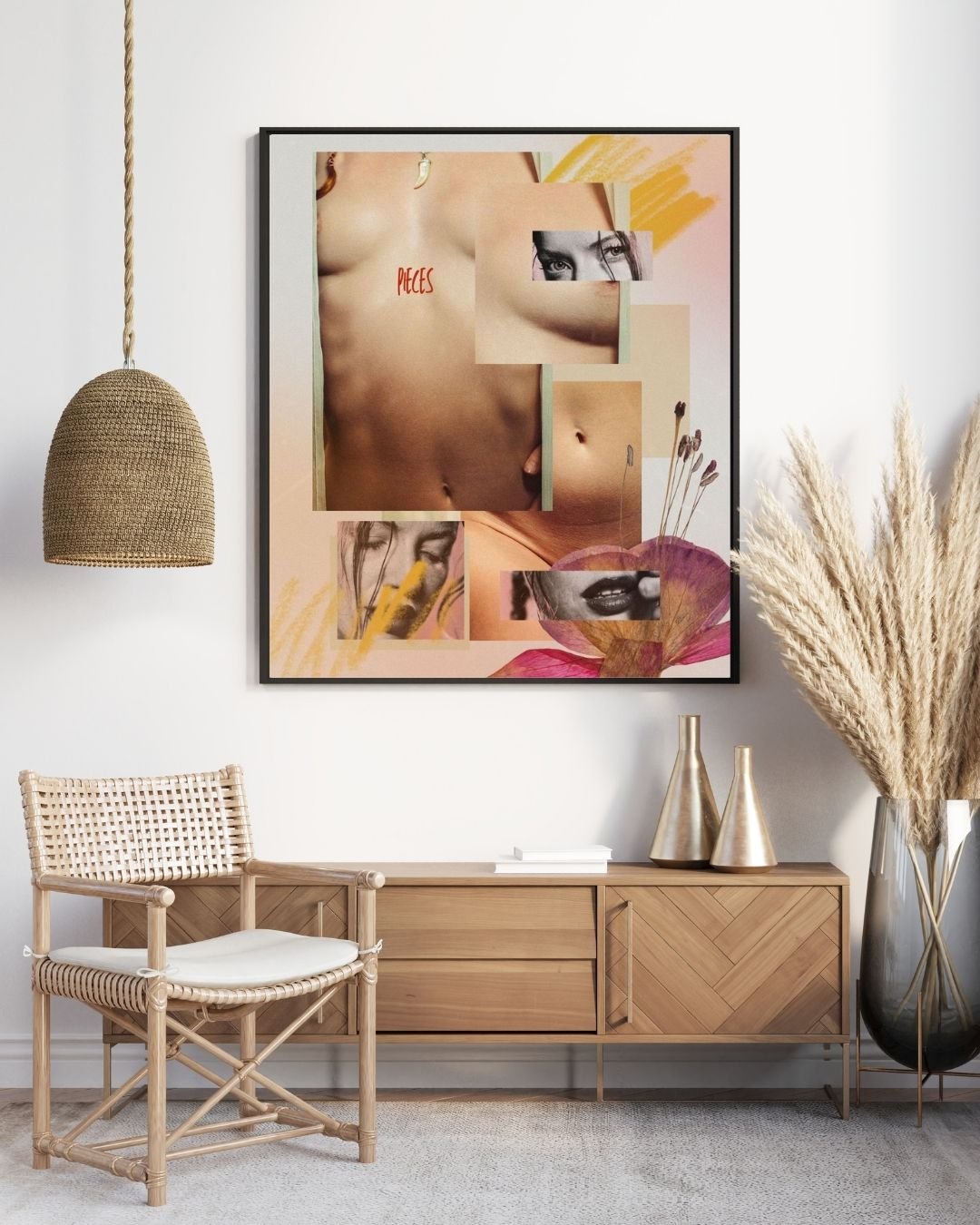 ROOM//NOIR 002: Pieces | 16×20 Collage Art Poster