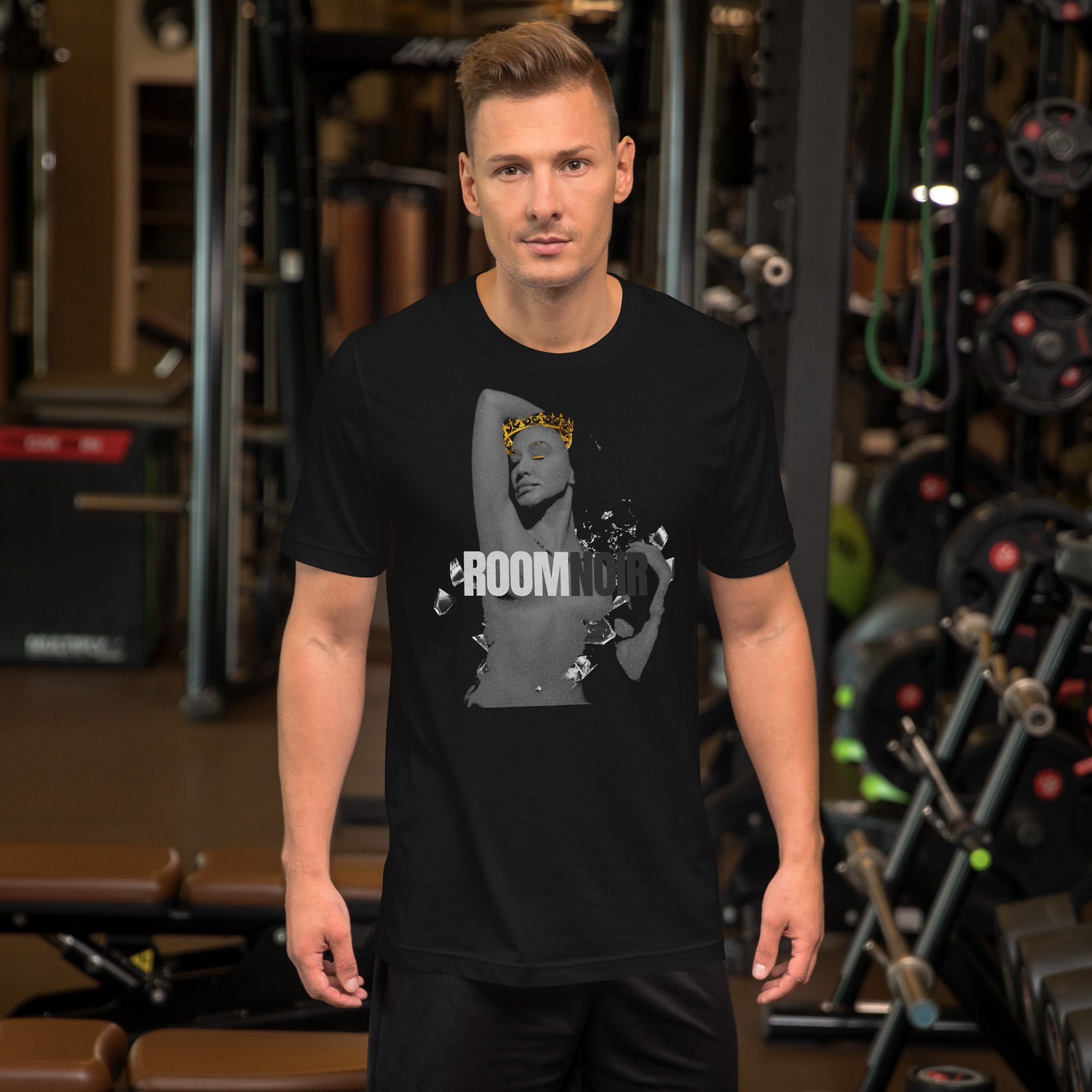 Lee Von Lux Crowned | Room Noir | Unisex t-shirt 4 Lee Von Lux Crowned | Room Noir | Unisex t-shirt - Image 4