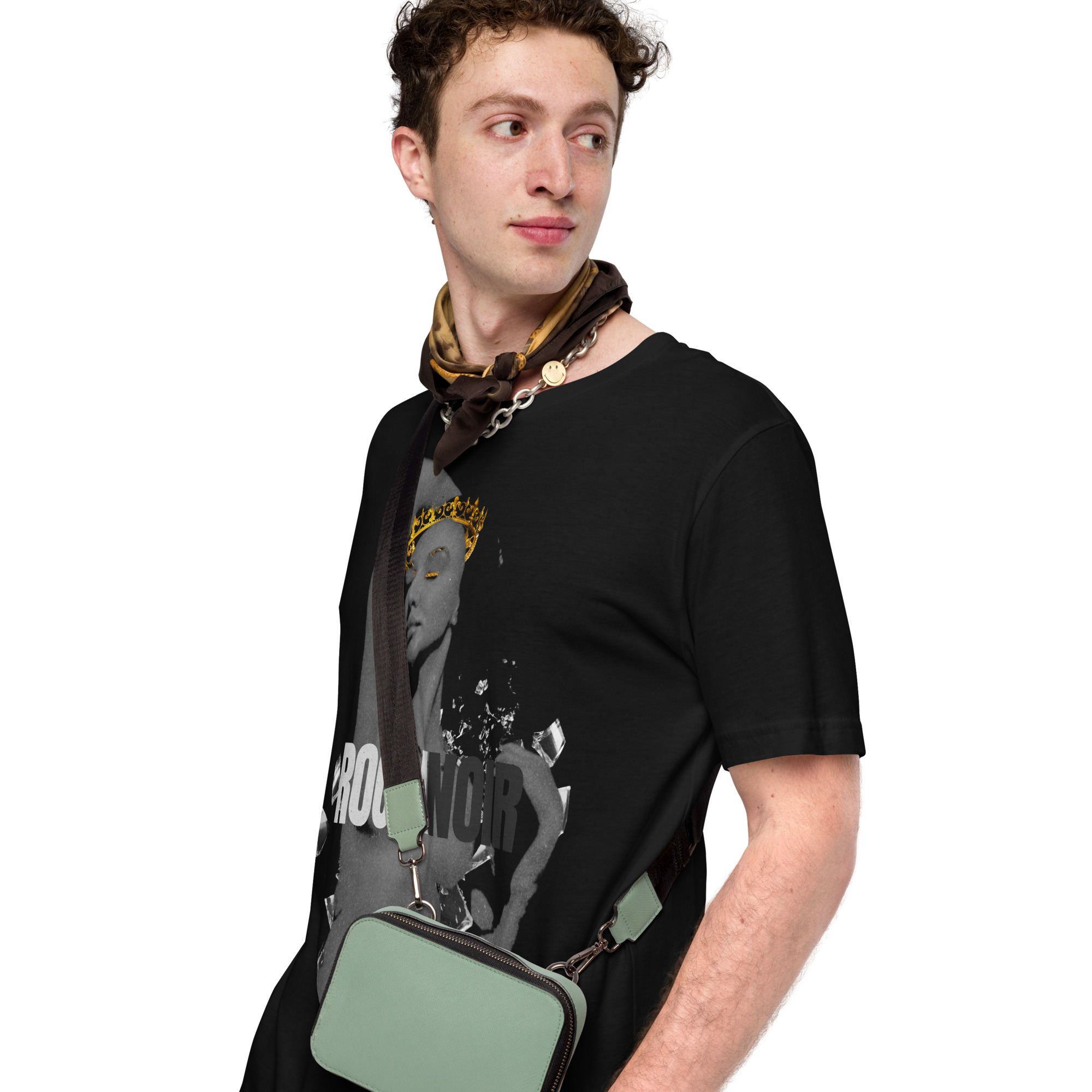 Lee Von Lux Crowned | Room Noir | Unisex t-shirt 3 Lee Von Lux Crowned | Room Noir | Unisex t-shirt - Image 3